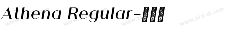Athena Regular字体转换
